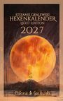 "Stefanie Gralewski Hexenkalender Light Edition 2027." Illustration: Großer, oranges Mond über dunkler Erde mit Pflanze.