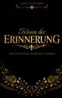 "Tränen der Erinnerung. Das Leuchten in deinen Narben." Goldene Ornamente mit Blumen auf schwarzem Hintergrund.