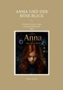 "Anna und der böse Blick", Text oben; darunter ein Mädchen mit roten Haaren, intensiver Blick, dunkler Hintergrund.