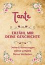 „Tante, erzähl mir deine Geschichte. Deine Erinnerungen, Deine Gefühle, Deine Vorlieben.“ Illustration mit Rosen.
