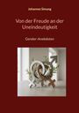 Text: Johannes Simang, Von der Freude an der Uneindeutigkeit, Gender-Anekdoten. Bild: Symbole mit einer Taube.