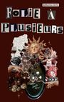 „Folie à Plusieurs“ und „katharina stertz“. Collage mit Blumen, Sonnenmaske, Gehirn, Herz und Zigarettenschachtel.