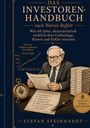Das Investoren-Handbuch nach Warren Buffett. Illustration von Buffett mit einer Liste von Investment-Prinzipien.