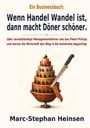 "Ein Businessbuch: Wenn Handel Wandel ist, dann macht Döner schöner. Marc-Stephan Heinsen." Illustration eines Döners als Büroturm.