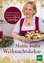 "Überlieferte und neue Rezepte von der Fernsehköchin Elfriede Schachinger. Meine besten Weihnachtskekse. Frau mit Keksteller."