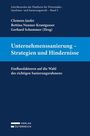 Unternehmenssanierung – Strategien und Hindernisse. Blaue Buchabdeckung mit weißer und hellblauer Schrift.