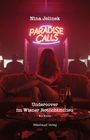 „Paradise Calls“, „Undercover im Wiener Rotlichtmilieu - Ein Krimi“, „Weishaupt Verlag“. Frau auf rotem Sofa.