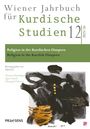 "Wiener Jahrbuch für Kurdische Studien 12, 2025/26. Religion in der Kurdischen Diaspora." Künstlerische schwarze und gelbe Formen.