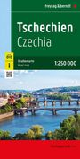 : Tschechien, Straßenkarte 1:250.000, freytag & berndt, KRT