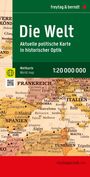 : Weltkarte: Aktuelle Karte in historischem Stil, 1:20.000.000, Poster, freytag & berndt, KRT