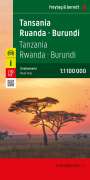 : Tansania - Ruanda - Burundi, Straßenkarte 1:1.100.000, freytag & berndt, KRT
