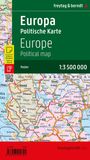 "Europa Politische Karte", "Europe Political map", Maßstab 1:3 500 000. Darstellung einer politischen Europakarte.