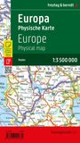 "Europa Physische Karte. Format ca. 125,0 cm x 90,0 cm. Maßstab 1:3 500 000." Eine geografische Karte von Europa.
