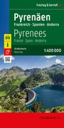 freytag & berndt Straßenkarte Pyrenäen, Frankreich - Spanien - Andorra 1:400.000, KRT