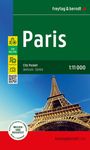 Paris, City Pocket, 1:11 000. Illustration des Eiffelturms, blauer Himmel, freytag & berndt Logo oben.