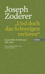 Joseph Zoderer, "Und doch das Schweigen verloren", ausgewählte Erzählungen 1956–2012, grüne Covergestaltung.