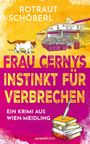"Frau Cernys Instinkt für Verbrechen" Ein Krimi aus Wien-Meidling. Katze, Marktstand, Messer in Büchern, bunte Farben.