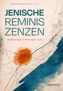 „Jenische Reminiszenzen“, darunter „Geschichte(n) · Erinnerungen · Lyrik“. Eine abstrakte Illustration mit blauer und oranger Textur.