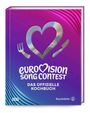 "Eurovision Song Contest: Das offizielle Kochbuch." Buntes Cover mit Herz und Besteck, wellige Linien.