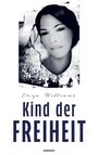 „Enya Williams Kind der FREIHEIT novum“. Eine schwarz-weiße Illustration einer Frau mit ruhigem Ausdruck.