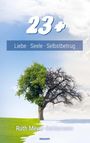 "23+ Liebe · Seele · Selbstbetrug" steht oben, darunter ein Baum halb mit Blättern, halb kahl auf grün-weißer Fläche.
