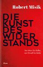 "Die Kunst des Widerstands" in großen schwarzen Buchstaben auf rotem Hintergrund. Autor: Robert Misik.
