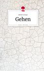 „Bärbel Scheipl: Gehen. story.one – Life is a story.” Auf rissigem, grauem Hintergrund mit rotem Baum-Logo.