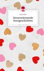 Clara Wüst, "Herzerwärmende Kurzgeschichten", mit farbigen Herzen auf weißem Hintergrund und einem roten Logo oben.