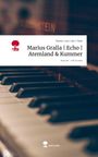 Texte "Tasten aus der Tiefe", "Marius Gralla | Echo | Atemland & Kummer". Nahaufnahme von Klaviertasten. Logo im Bild.