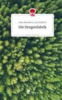 Anna Marsikova, Liya Sarbach: Die Drogenfabrik. Grüner Wald von oben, Logo: Rote Tastatur mit Baum.