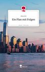 „Ein Plan mit Folgen“ von Aina Josi. Stadtansicht mit Hochhäusern und Wasser im Vordergrund, Logo mit Baum und Tastatur.