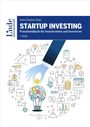 „STARTUP INVESTING“ von Artner, Kreutzer. Illustration: Hand legt Münze in Glühbirne, umgeben von Geschäftssymbolen.