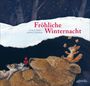 "Fröhliche Winternacht" von Lorenz Pauli und Kathrin Schärer. Ein Bär schläft, während ein Eichhörnchen tanzt.