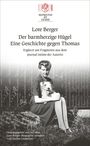 Texte: Lore Berger, Der barmherzige Hügel, Geschichte gegen Thomas. Schwarz-weiß Foto: Frau mit Hund auf Gras.