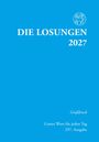 „DIE LOSUNGEN 2027“ mit einem kleinen Logo, Text darunter: „Großdruck, Gottes Wort für jeden Tag, 297. Ausgabe“.
