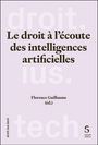 „Le droit à l’écoute des intelligences artificielles“ in großer, schwarzer Schrift auf hellem Hintergrund.