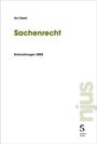 Titel "Sachenrecht" von Urs Fasel, "Entwicklungen 2025". Rechts ein vertikales Logo der Stämpfli Verlag.