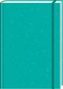 : Anaconda Notizbuch/Notebook/Blank Book, punktiert, textiles Gummiband, grün, Hardcover (A5), 120g/m² Papier, Div.