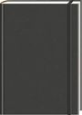 : Anaconda Notizbuch/Notebook/Blank Book, punktiert, textiles Gummiband, schwarz, Hardcover (A5), 120g/m² Papier, Div.