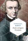 „Immanuel Kant: Zum ewigen Frieden“ steht auf einem sechseckigen Hintergrund. Ein Portrait eines Mannes ist sichtbar.