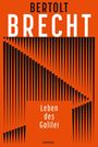 Text: "Bertolt Brecht, Leben des Galilei, Anaconda". 
Oranges Cover mit schwarzen, dreieckigen Mustern.