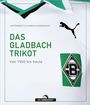 "Appenowitz, Gorke, Hermanns. Das Gladbach Trikot: Von 1900 bis heute." Es zeigt ein weißes Trikot mit grünem Kragen.