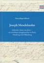 Text: "Hans-Jürgen Klitsch, Joseph Mendelssohn, Jüdischer Autor aus Jever." Blaues Cover mit handschriftlichem Hintergrund.