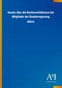 Text: "Gesetz über die Rechtsverhältnisse der Mitglieder der Bundesregierung BMinG". Blauer Hintergrund, Antiphon Verlag Logo.