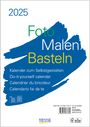 : Foto-Malen-Basteln Bastelkalender A4 weiß 2025, KAL