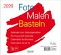 : Foto-Malen-Basteln Bastelkalender quer weiß 2026, KAL