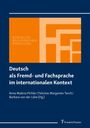 "Deutsch als Fremd- und Fachsprache im internationalen Kontext." Blaues Cover mit orangefarbenem grafischem Element und Text.