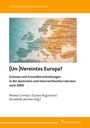 Titel: "(Un-)Vereintes Europa?" Autoren: Renata Cornejo, Zuzana Augustová, Annabelle Jänchen (Hg.). Illustration: Wörter über Europa-Karte.