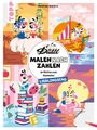 „Malen nach Zahlen: 30 Motive zum Ausmalen. Lieblingstag.“ Eine Illustration mit fröhlichen Cartoon-Mäusen.