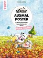 Text: "THOMAS GOLETZ, Didl Ausmalposter, 30 Motive, Beste Freunde." Illustration von Tieren auf einer Blumenwiese.